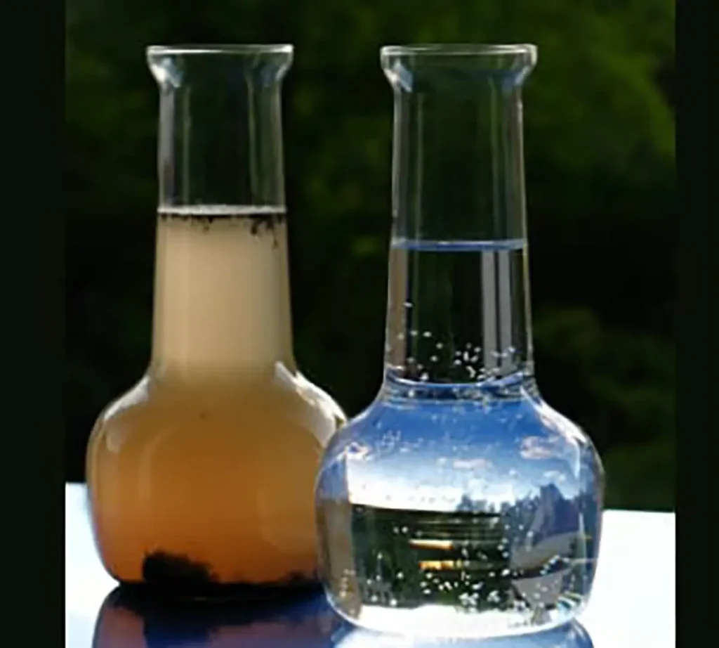 image of clear water and dirty water