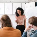 Girl giving a presentation
