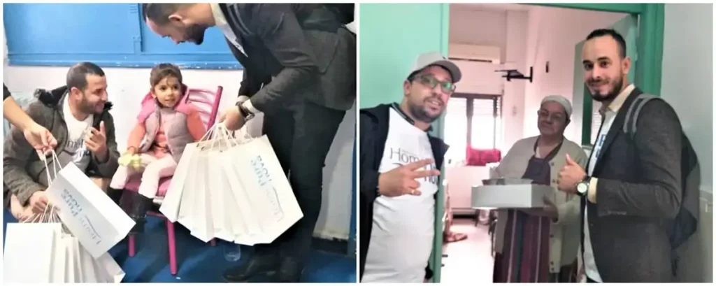 University-Hospital-Of-Beni-Messous giving gifts to kids and elderly