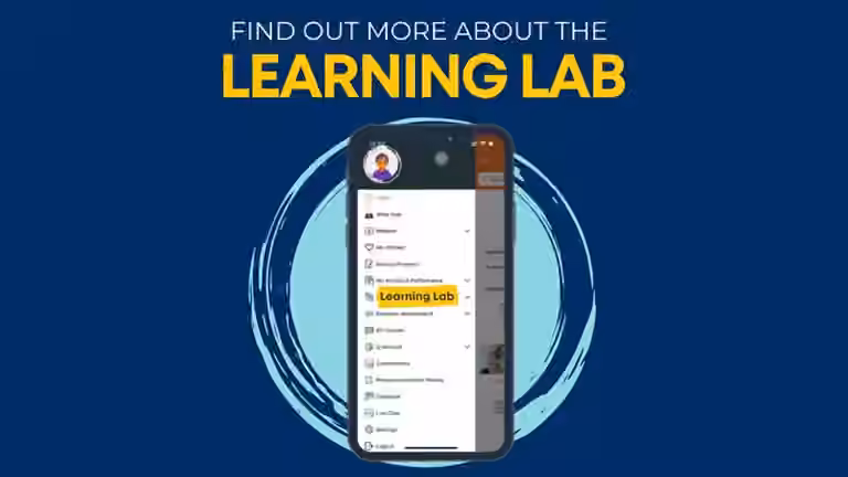 QNET Mobile App Learning Lab layout on mobile