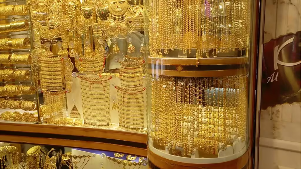 Best Things To Do In Dubai When You Have 24 Hours 6 Rack of gold necklaces and bracelets