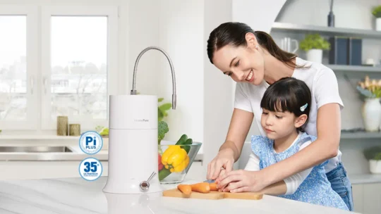 Have You Been Drinking Microplastics? 4 mother with child next to homepure water filter