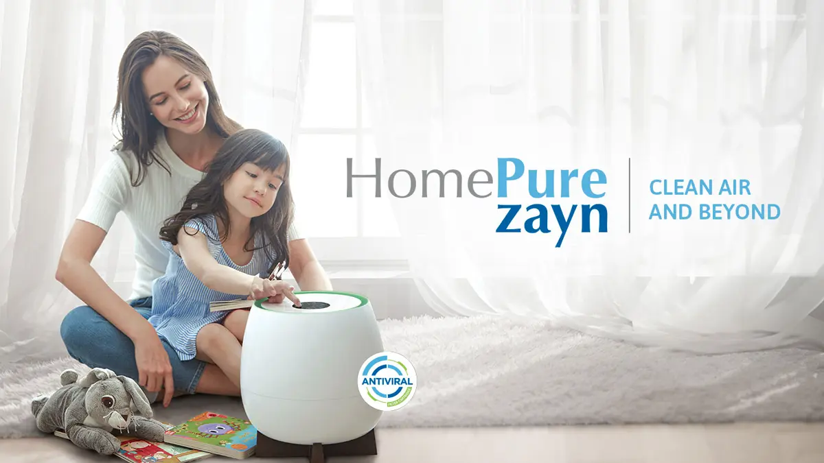 Want To Breathe Better? How Air Purifiers Help Clean Your Home And Safeguard Your Respiratory Health 3 Mom and daughter improve air quality at home with HomePure Zayn