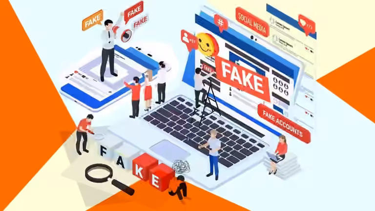 Illustration warning against fake QNET Websites