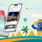 Smartphone mock-up of QVI Vacay App