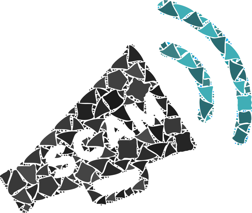 Qnet Vs Fake Websites 3 megaphone with scam written on it qnet scam notice