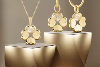 Serendipity Chance Pendant and Earrings are examples of Bernhard H. Mayer's promise to maintain its quality amidst the gold rates increasing