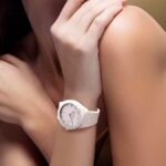 Bernhard H. Mayer Alto Ceramic White Ceramic Watch on lady's wrist