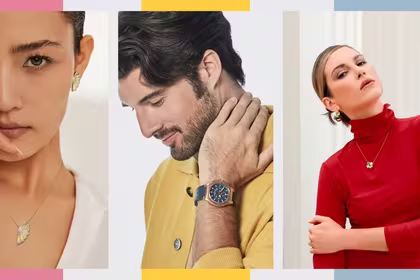 Three people showcasing their personal style with Bernhard H. Mayer jewellery