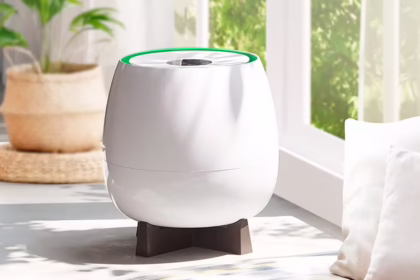 homepure zayn indoor air purifier beside a window