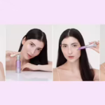 woman using the different Physio Radiance AURA 4-step skincare products
