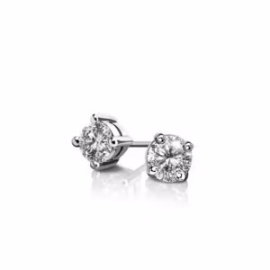 solitaire earrings white background